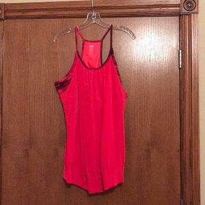 Pink built-in bra maternity workout top